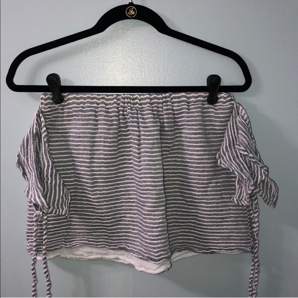 Strapless Off The Shoulder Crop Top